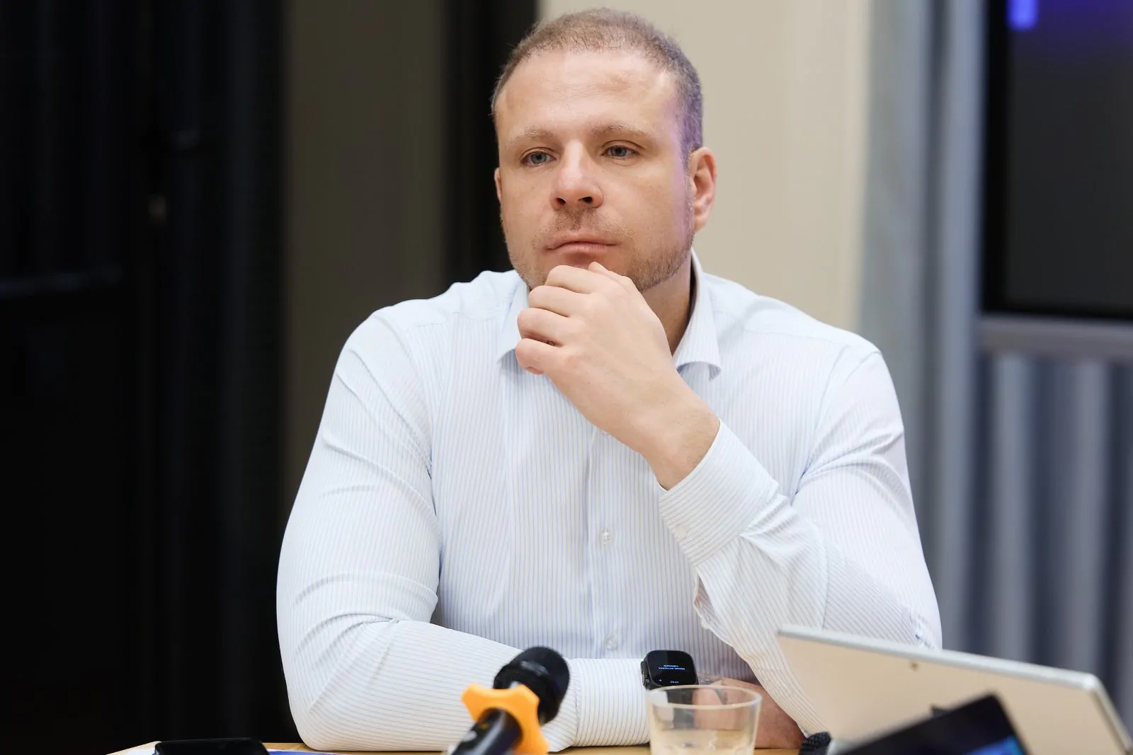 Зображення спікера зустрічі — Олексій Семенюк, Голова Національної комісії з цінних паперів та фондового ринку